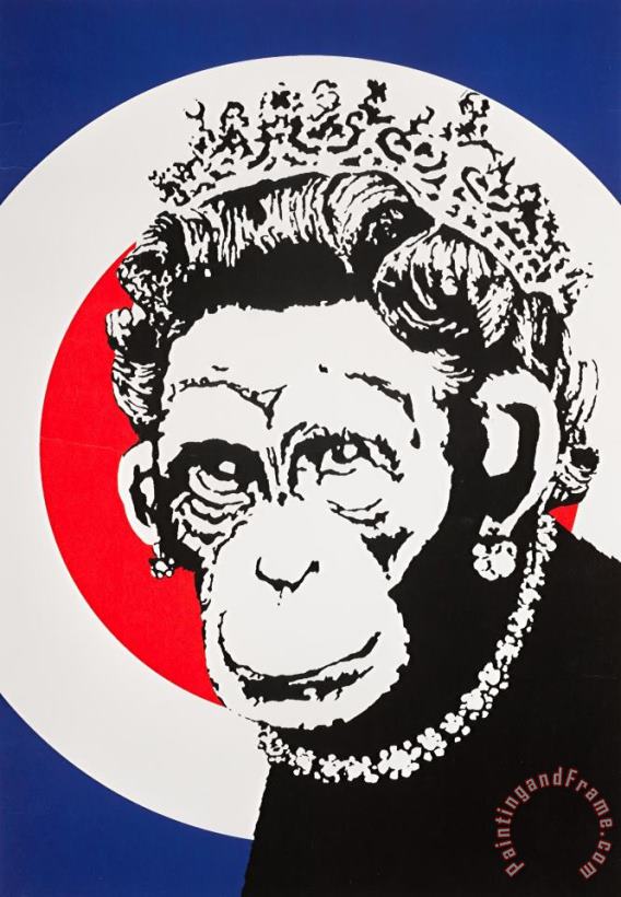Banksy Monkey Queen, 2003 Art Print