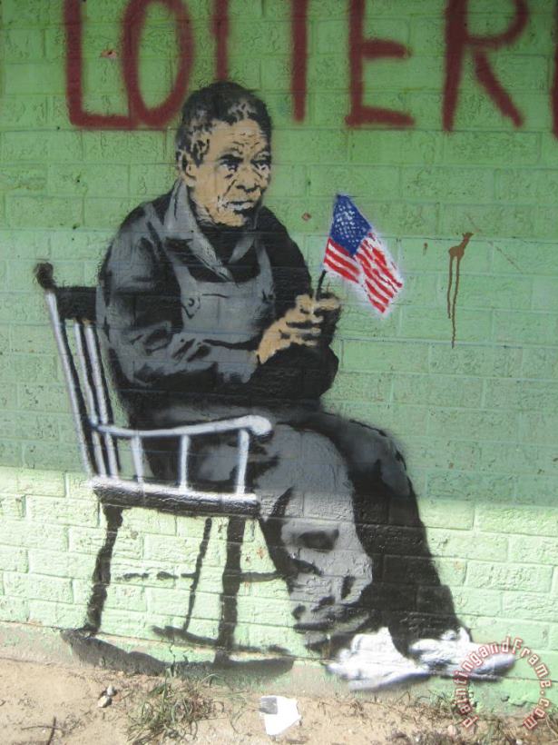 New Orleans painting - Banksy New Orleans Art Print