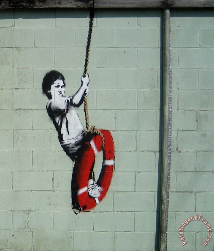 Swinger in New Orleans painting - Banksy Swinger in New Orleans Art Print