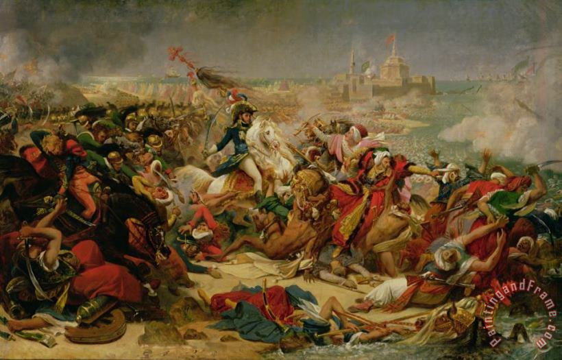 Baron Antoine Jean Gros Murat Defeating the Turkish Army at Aboukir on 25 July 1799 Art Print