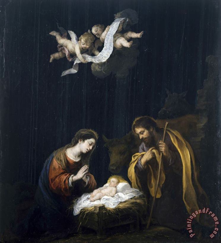 The Nativity painting - Bartolome Esteban Murillo The Nativity Art Print