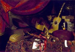 Bartolomeo Bettera Still Life with Musical Instruments