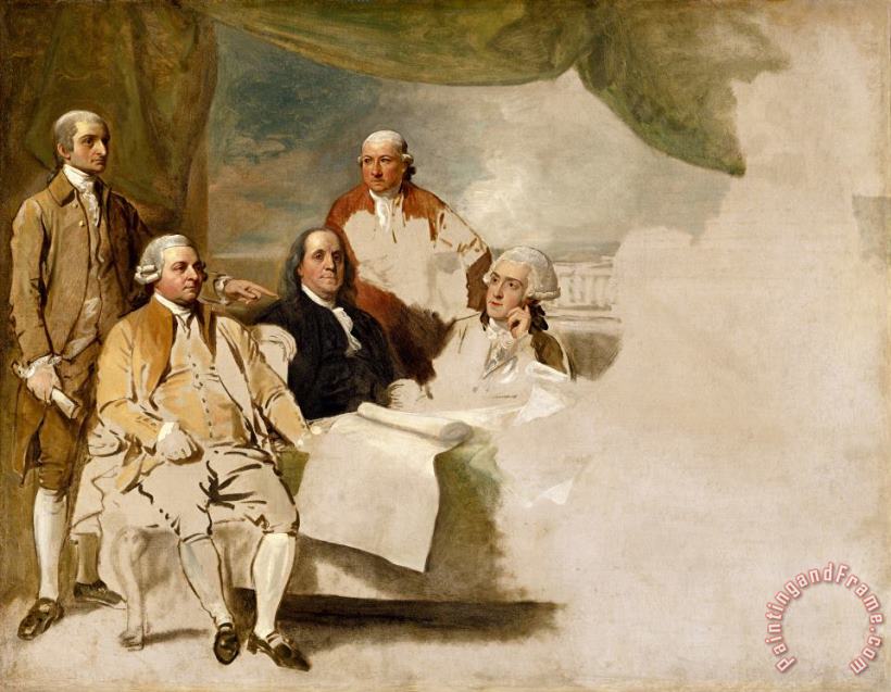 American Commissioners of The Preliminary Peace Negotiations with Great Brititan painting - Benjamin West American Commissioners of The Preliminary Peace Negotiations with Great Brititan Art Print