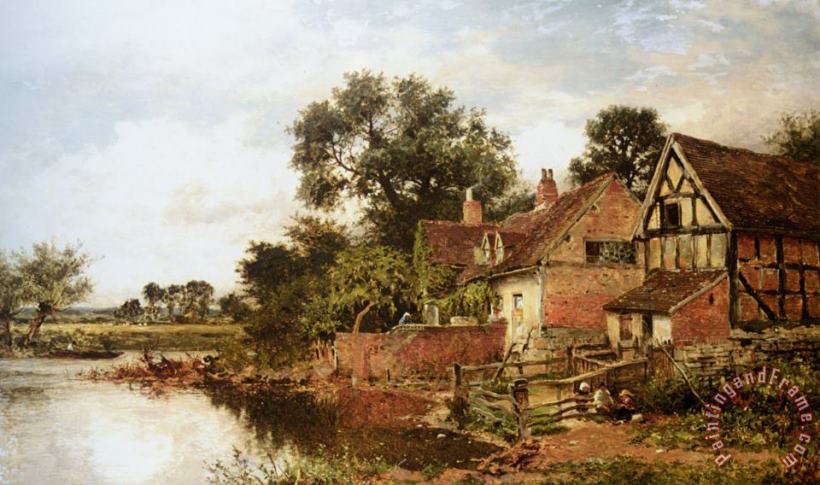 An Old Worcestershire Manor House painting - Benjamin Williams Leader An Old Worcestershire Manor House Art Print