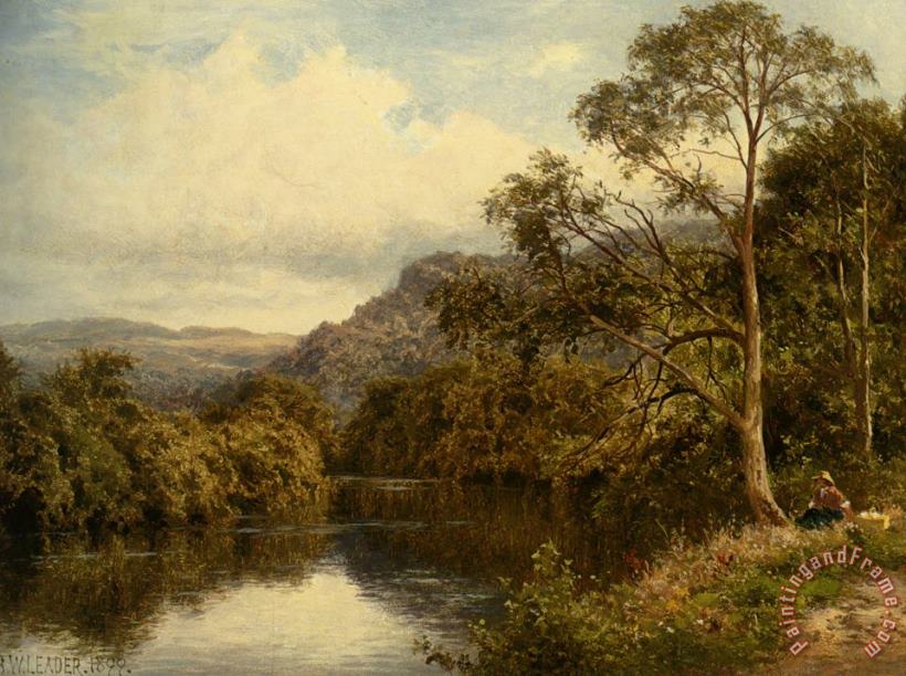 Benjamin Williams Leader On The River Conway Art Painting