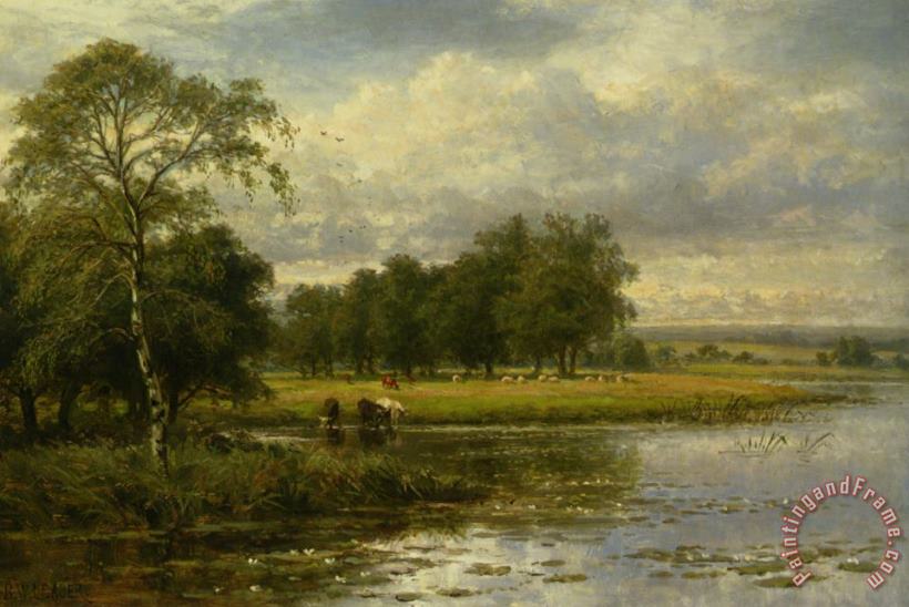 Benjamin Williams Leader Summer Time on The Thames Art Painting