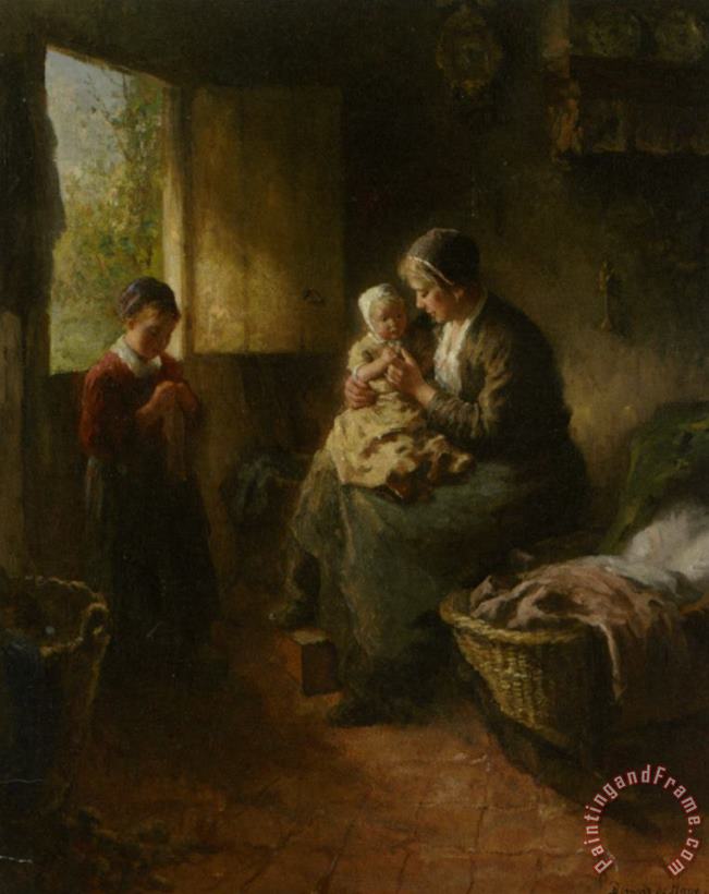 Bernard De Hoog Mothers Joy Art Painting