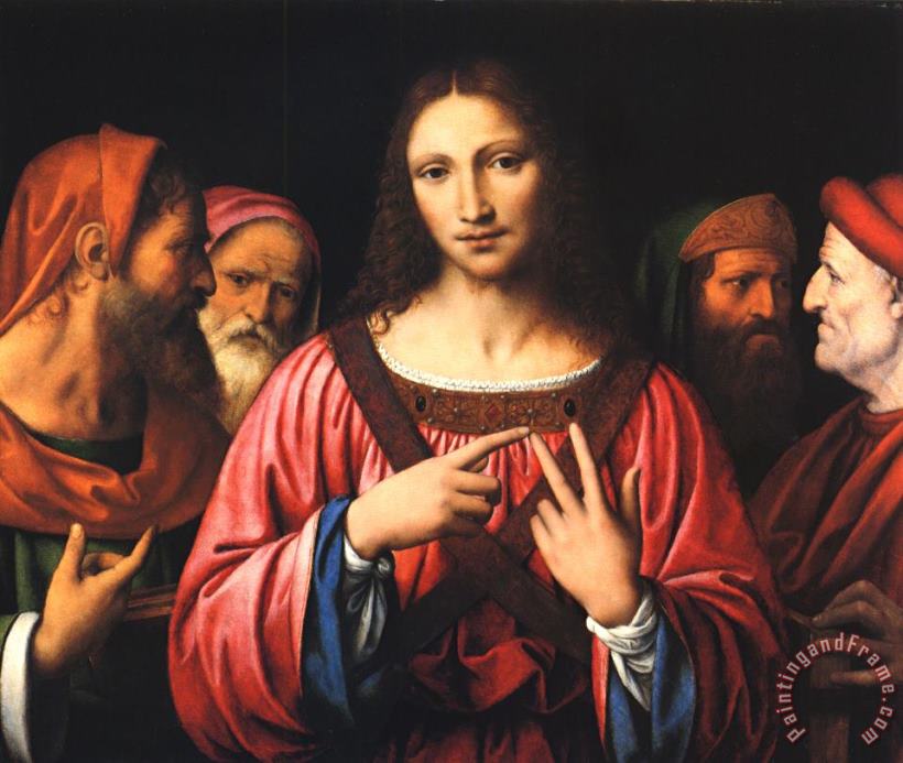Bernardino Luini Christ Disputing with The Doctors Art Painting