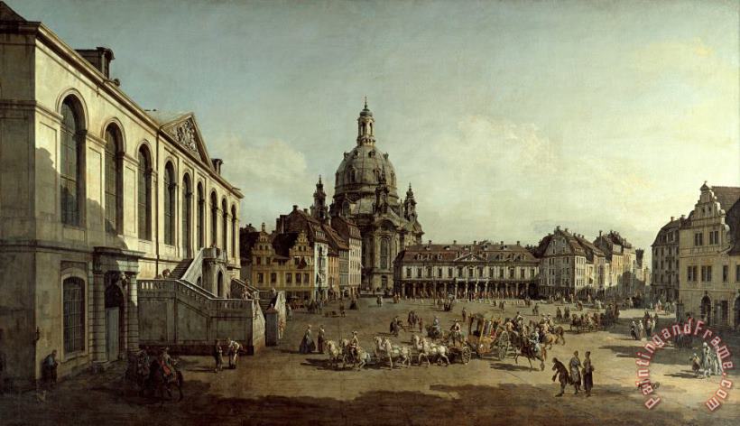 View of The Neumarkt in Dresden From The Judenhofe painting - Bernardo Bellotto View of The Neumarkt in Dresden From The Judenhofe Art Print