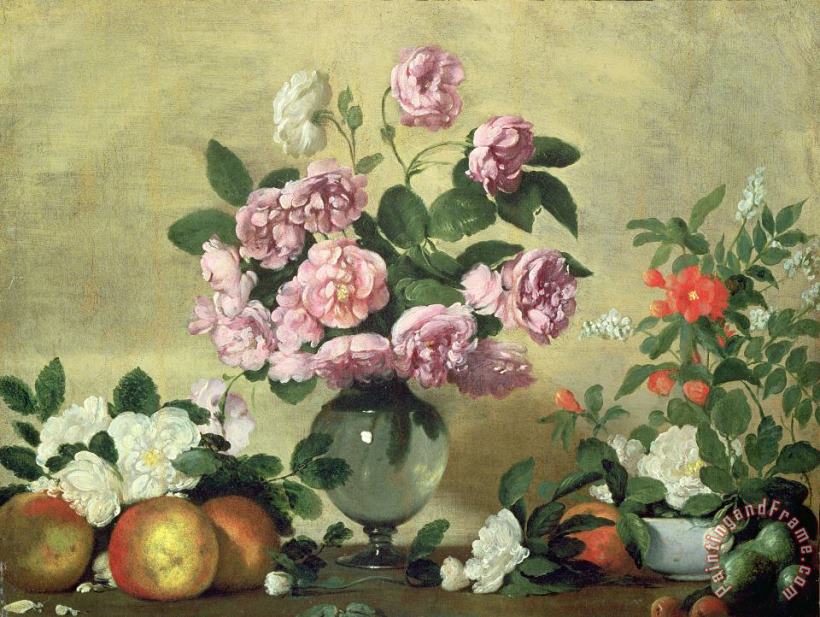 Bernardo Strozzi Flowers And Fruit Art Print