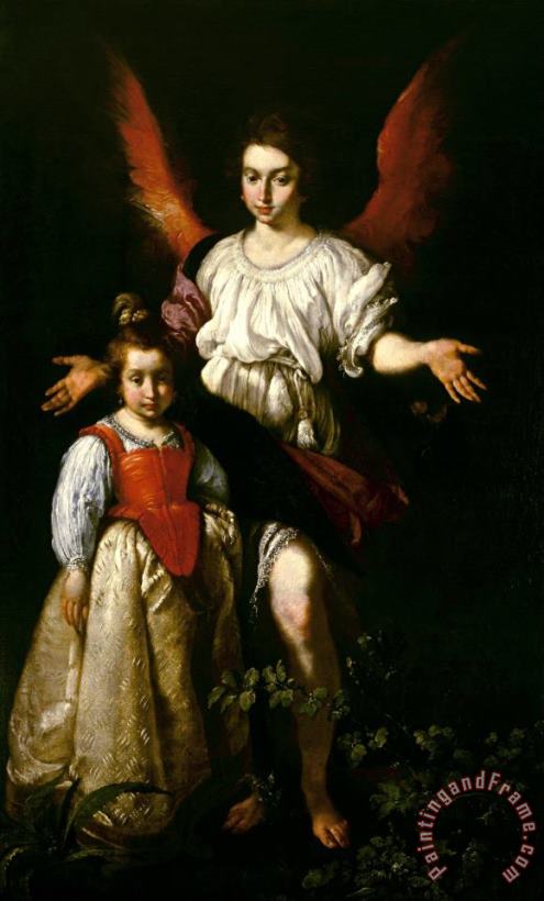 Bernardo Strozzi The Guardian Angel Art Painting