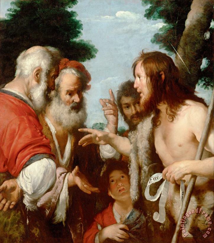 Bernardo Strozzi The Sermon of St. John The Baptist Art Painting