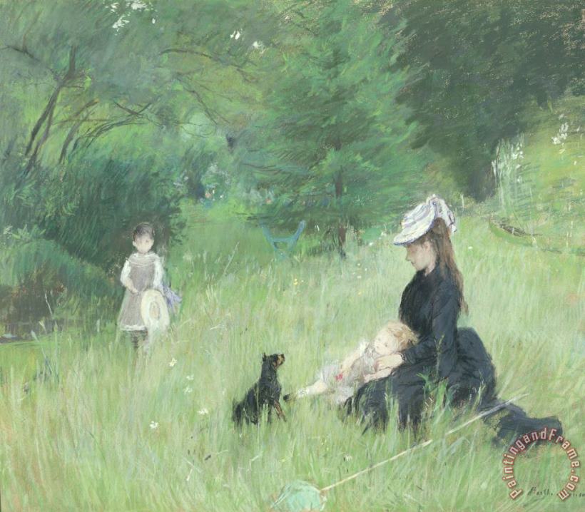 In a Park painting - Berthe Morisot In a Park Art Print