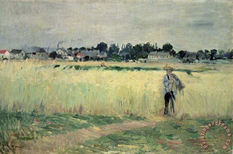 Berthe Morisot In the Wheatfield at Gennevilliers Art Print