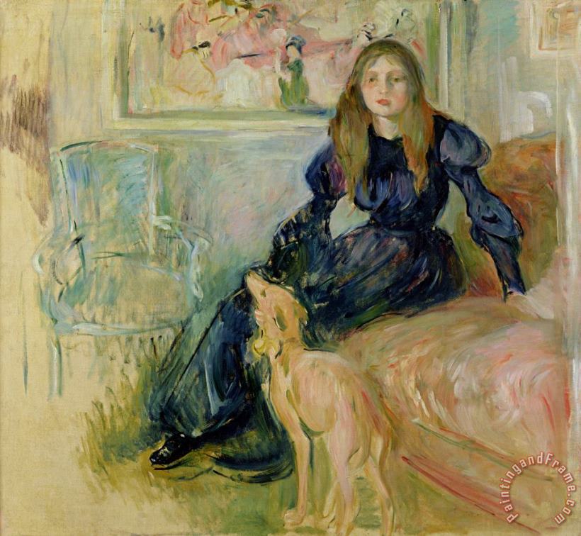 Berthe Morisot Julie Manet and her Greyhound Laerte Art Print