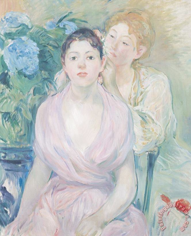The Hortensia painting - Berthe Morisot The Hortensia Art Print