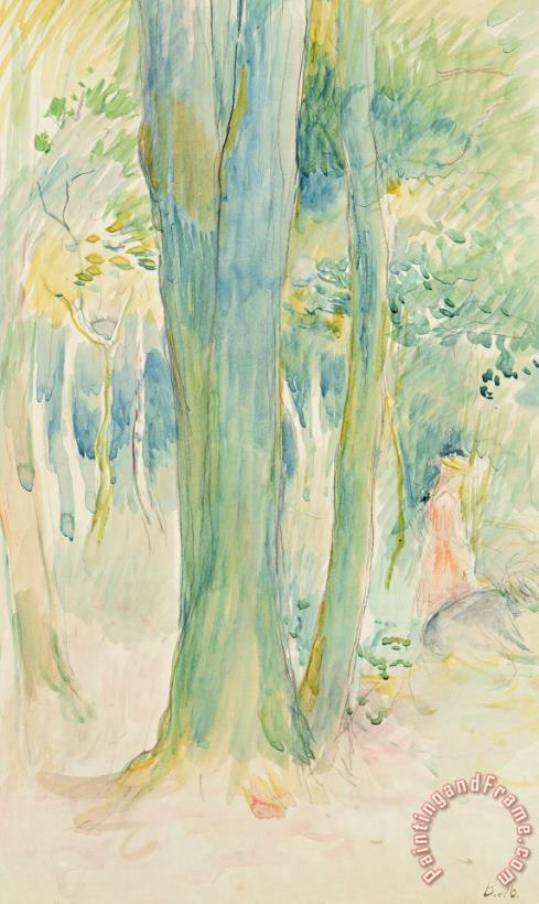 Berthe Morisot Under The Trees In The Wood Art Painting
