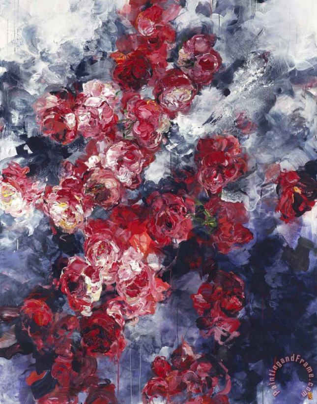 Flowers Blooming painting - Bobbie Burgers Flowers Blooming Art Print