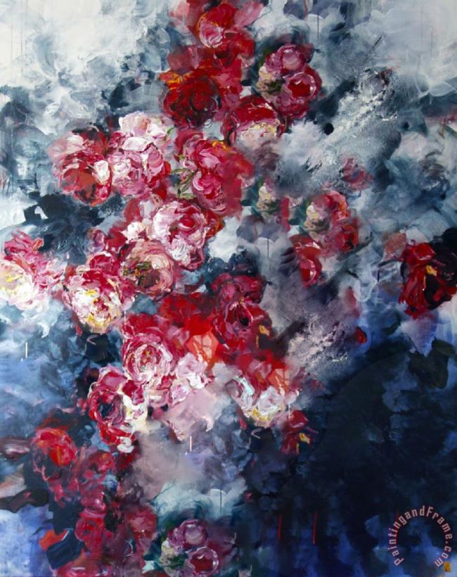 Bobbie Burgers Flowers Blooming II Art Painting