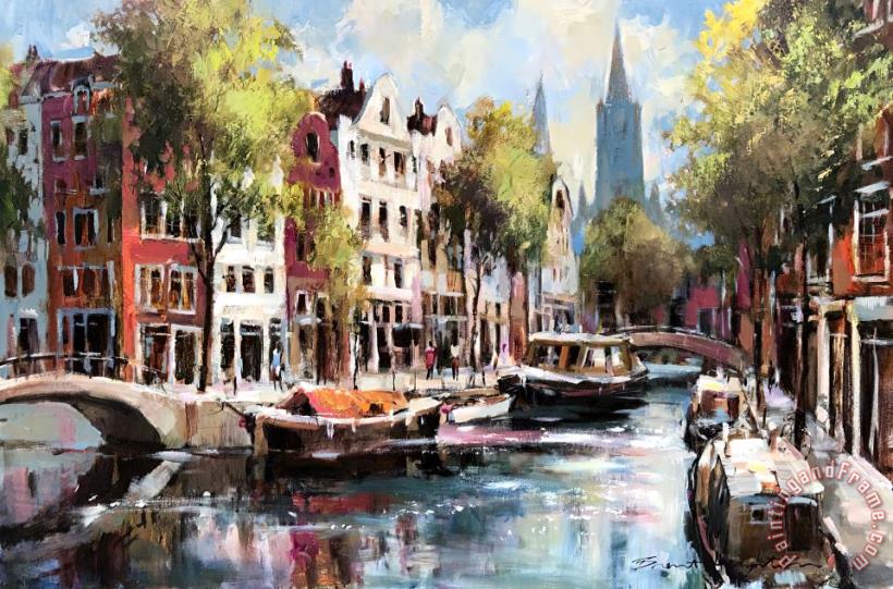 Brent Heighton Along The Canal Art Painting
