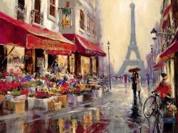brent heighton - April in Paris painting