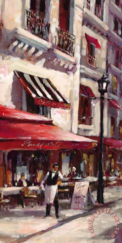 Cafe Marseille painting - brent heighton Cafe Marseille Art Print