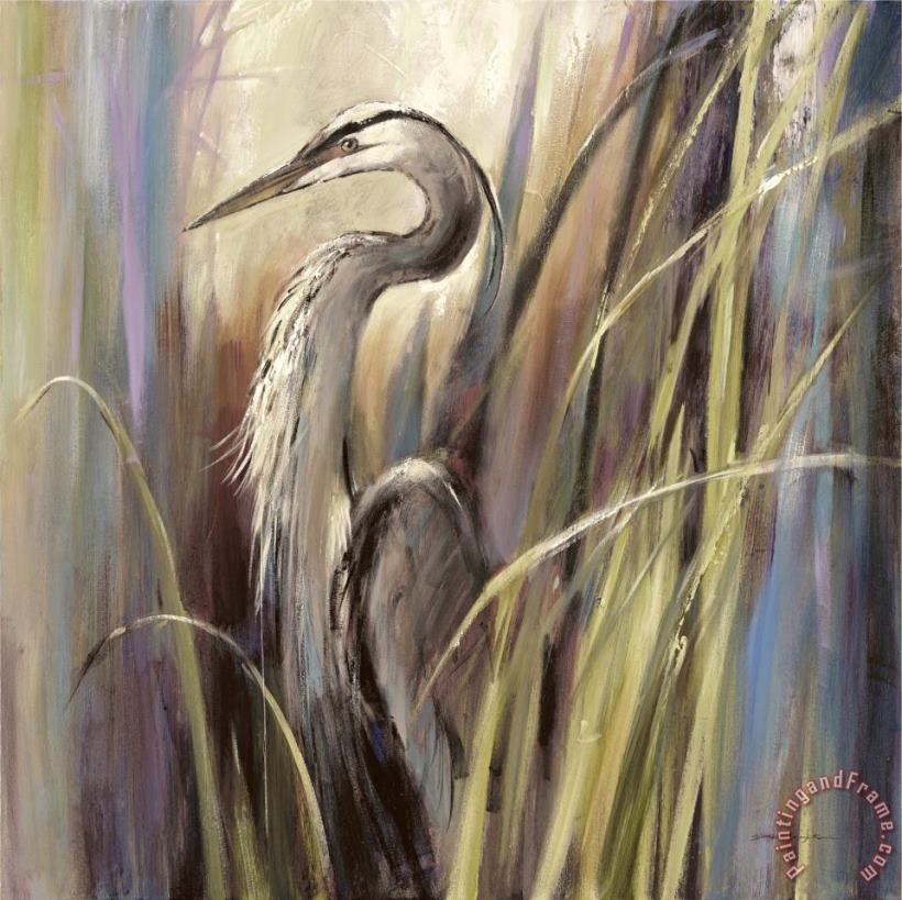 Coastal Heron painting - Brent Heighton Coastal Heron Art Print