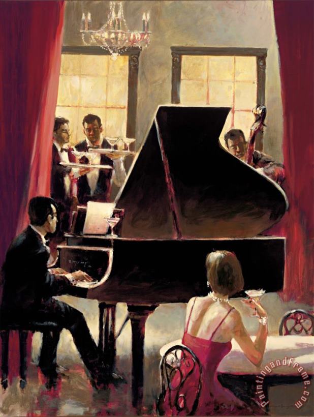 Piano Jazz painting - brent heighton Piano Jazz Art Print