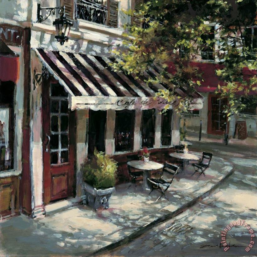 Wine Cafe painting - brent heighton Wine Cafe Art Print