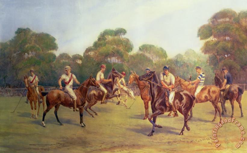 C M Gonne The Polo Match Art Painting