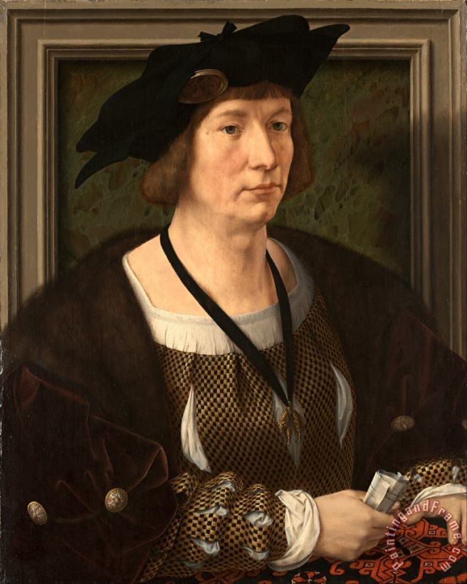 Portrait of Hendrik Iii, Count of Nassau Breda painting - called Mabuse Jan Gossart Portrait of Hendrik Iii, Count of Nassau Breda Art Print