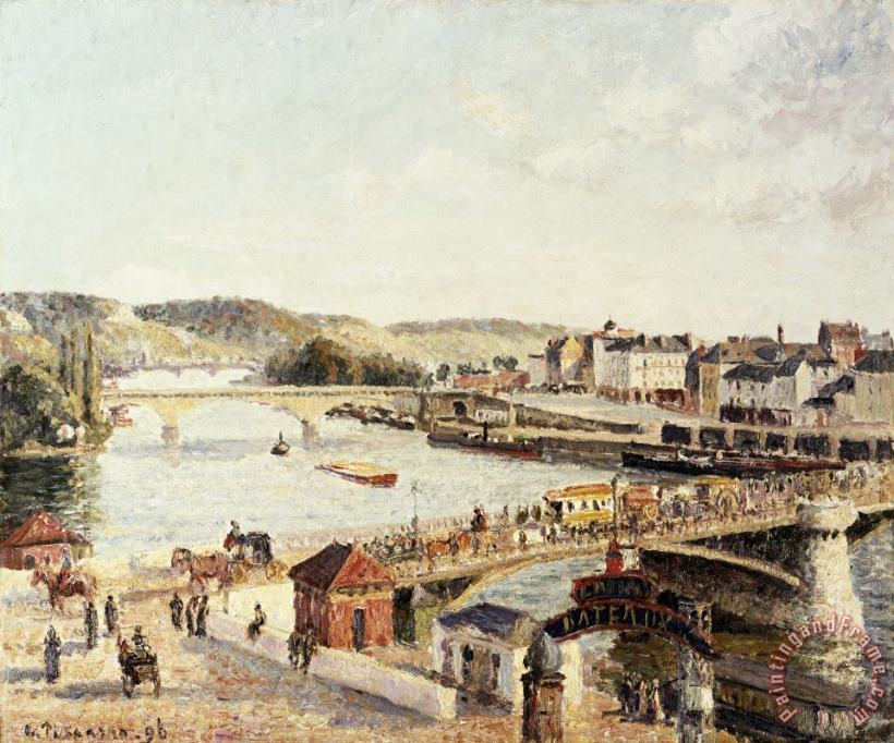 Camille Pissarro Afternoon Sun, Rouen Art Painting