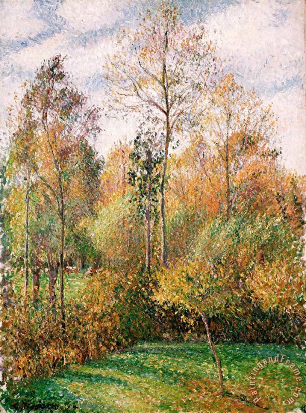 Automne, Peupliers, Eragny (autumn, Poplars, Eragny) painting - Camille Pissarro Automne, Peupliers, Eragny (autumn, Poplars, Eragny) Art Print