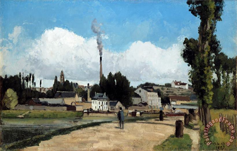 Camille Pissarro Bords De L'oise a Pontoise (banks of The Oise at Pontoise) Art Print