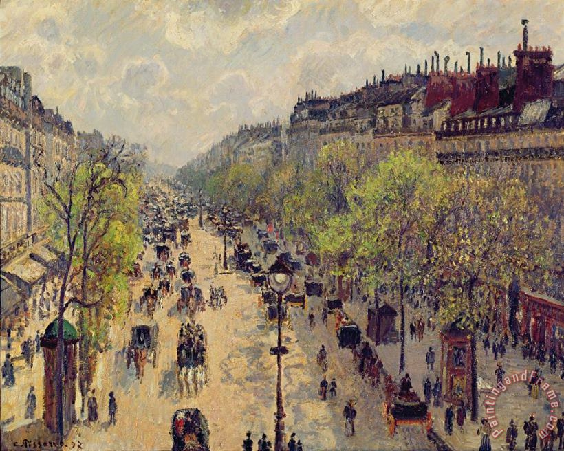 Boulevard Montmartre painting - Camille Pissarro Boulevard Montmartre Art Print