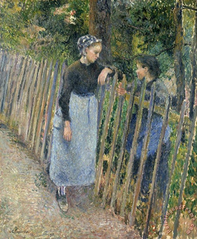 Camille Pissarro Conversation Art Print