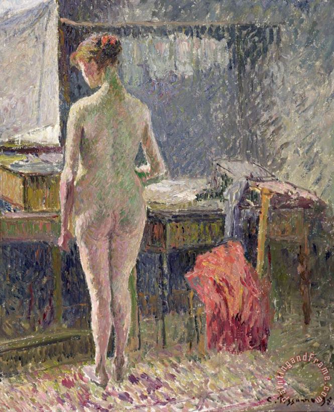 Female Nude Seen From The Back painting - Camille Pissarro Female Nude Seen From The Back Art Print