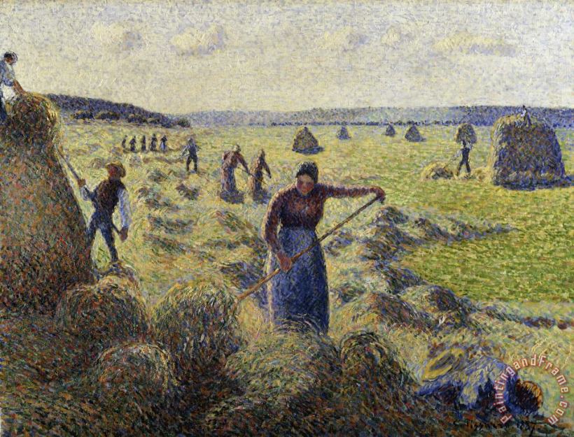 Camille Pissarro Harvesting Hay, Eragny Art Print