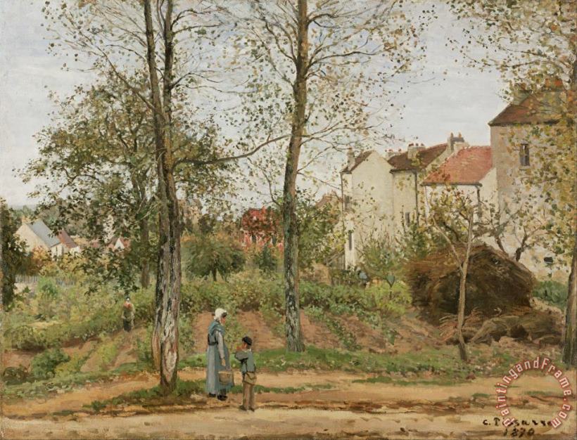 Camille Pissarro Houses at Bougival (autumn) Art Painting