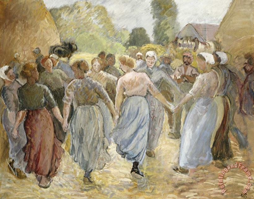 La Ronde painting - Camille Pissarro La Ronde Art Print