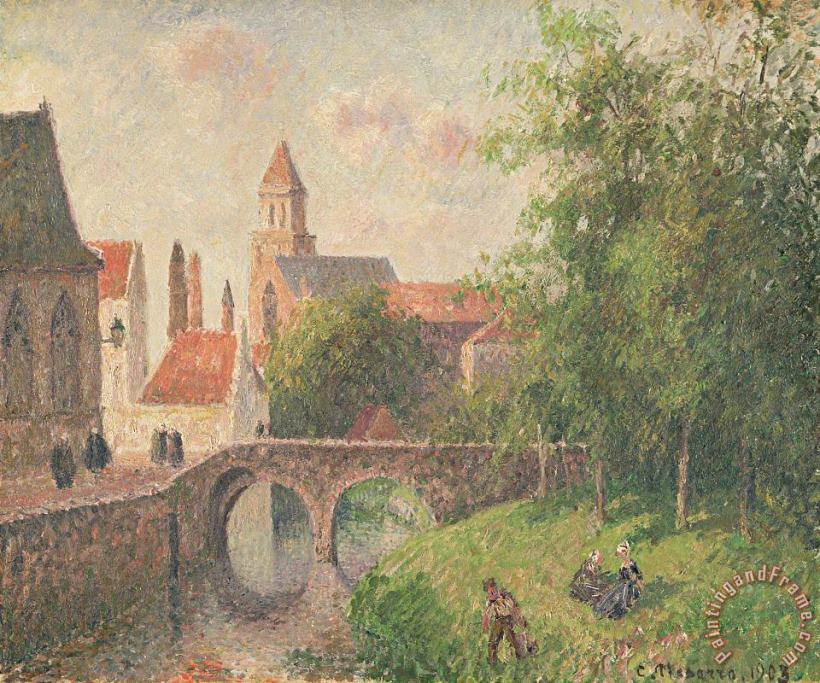 Old Bridge in Bruges painting - Camille Pissarro Old Bridge in Bruges Art Print