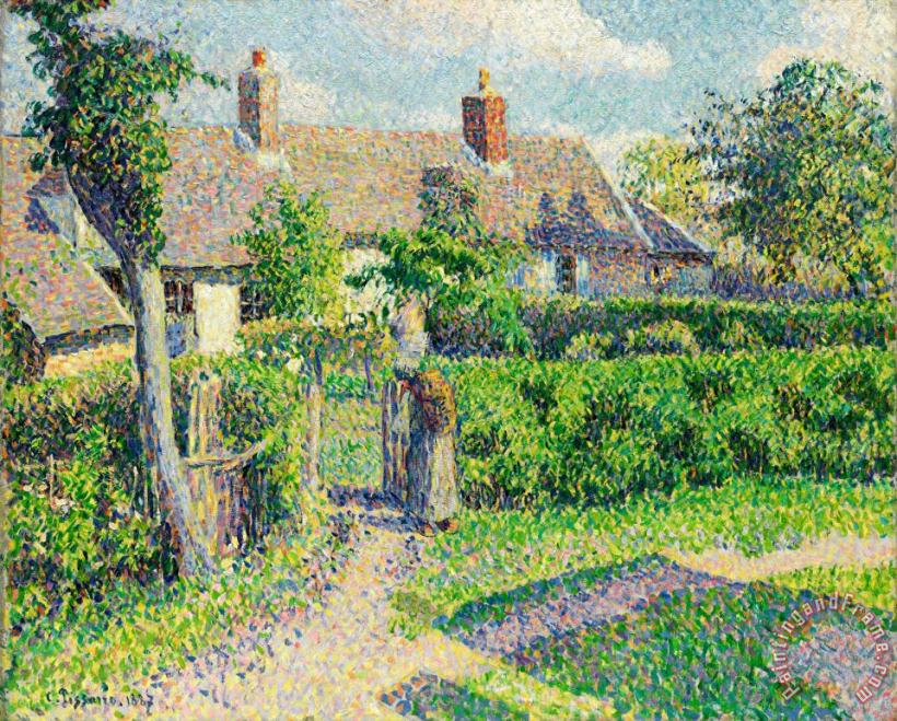 Camille Pissarro Peasants' Houses, Eragny Art Painting