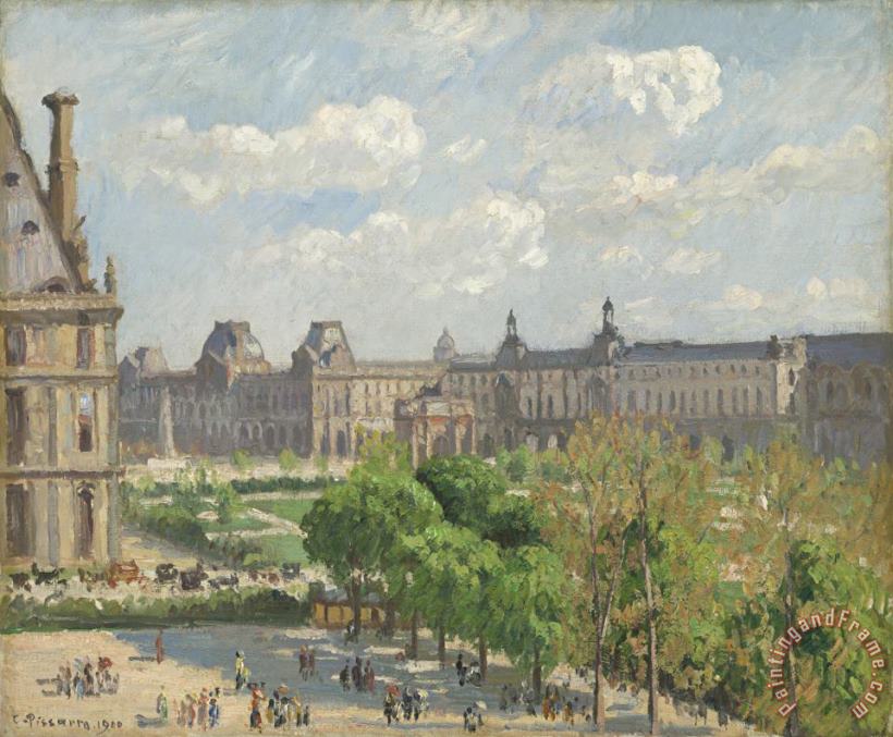 Place Du Carrousel, Paris painting - Camille Pissarro Place Du Carrousel, Paris Art Print