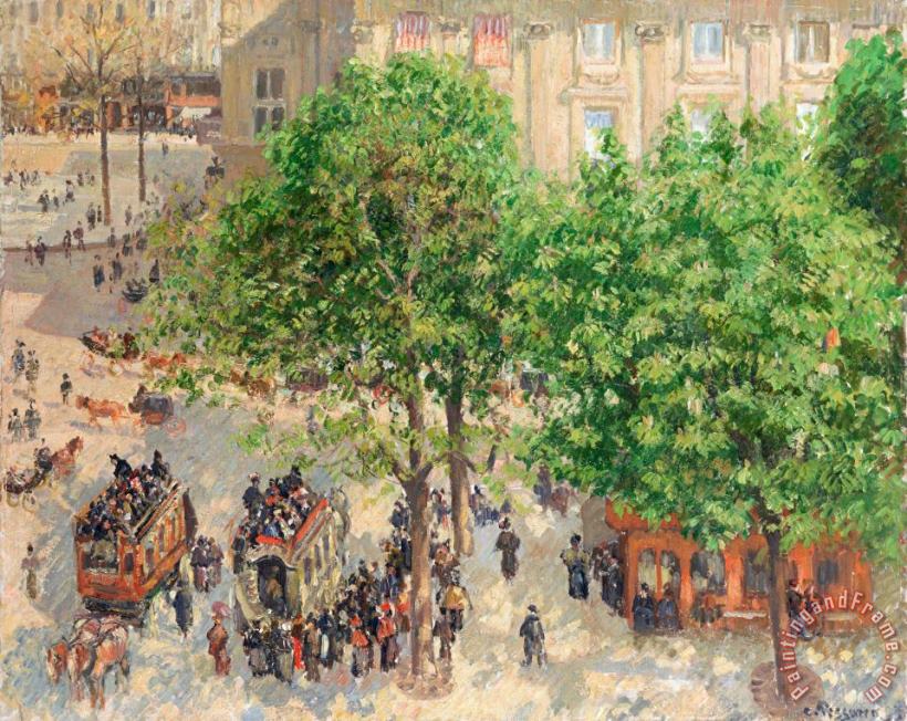 Camille Pissarro Place Du Theatre Francais, Spring Art Painting