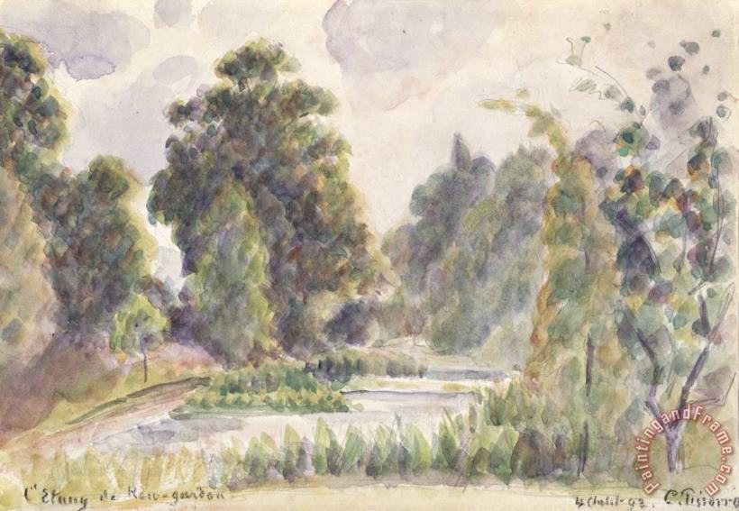 Pond at Kew Gardens painting - Camille Pissarro Pond at Kew Gardens Art Print