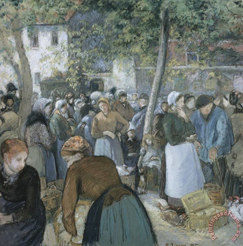 Camille Pissarro Poultry Market, Gisors Art Painting