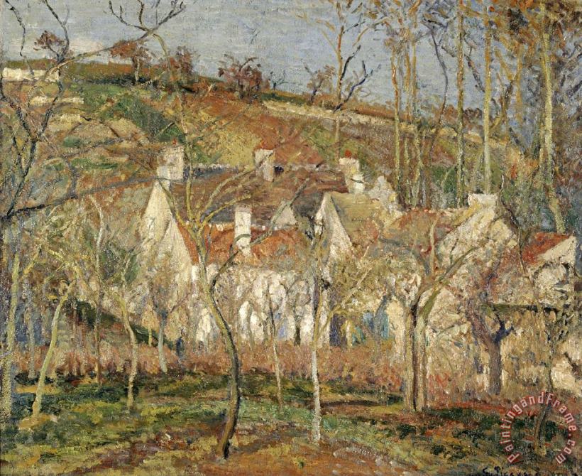 Camille Pissarro Red Roofs, Corner of a Village, Winter Art Painting