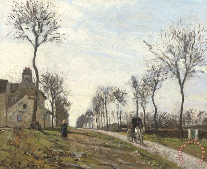 Camille Pissarro Road in Louveciennes Art Print