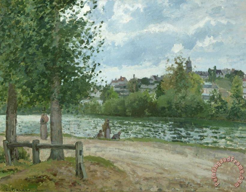 The Banks of the Oise at Pontoise painting - Camille Pissarro The Banks of the Oise at Pontoise Art Print