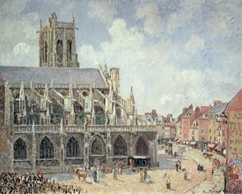 Camille Pissarro The Church of Saint Jacques in Dieppe Art Painting